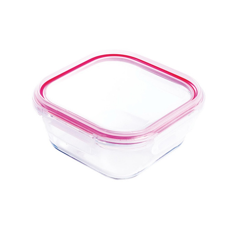 Glass Food Container Flat Edge LHB-HS