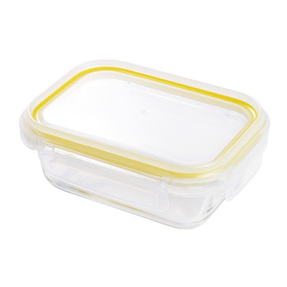 Glass Food Container Flat Edge LHB-DHL